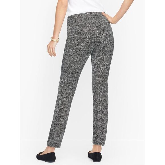 Womens Talbots Chatham Curvy Fit Ankle Pants in Falling Lines - Sz 2 Petite 2P - Picture 2 of 5